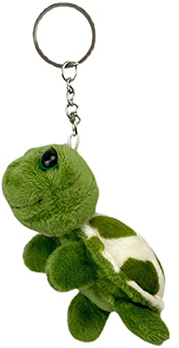Roadoor Pendentif en forme de clé mignon intéressant expression créative de dessin animé tortue en peluche pendentif pour ornement, vert