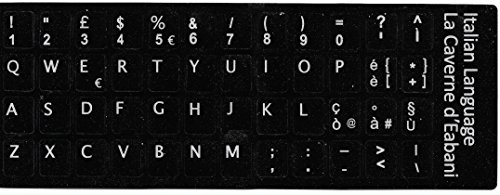 La Caverne d'Eabani © Italienische Tastatur-Aufkleber, italienisches QWERTY, selbstklebend