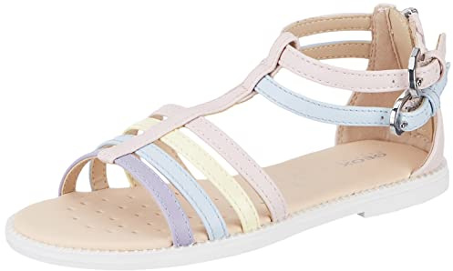 Geox Fille J Karly Girl Sandal, Lt Rose Multicolore, 41 EU