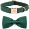Elegant little tail Hundehalsband mit Schleife - Dunkelgrün Hundehalsband mit Schleife Premium-Halsband Mädchen Junge Hundehalsband Niedliches Hundehalsband für kleine Welpen und Hunde