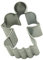 BekkiB - sehr kleine Ausstechform Engel mini - ca. 2,4 cm, ideal für Fondant- und Marzipandeko, Ausstecher aus Edelstahl, spülmaschinengeeignet - 5572