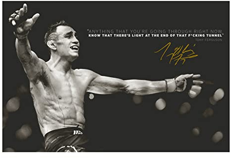 Generic Tony Ferguson Zitat El Cucuy - Licht am Ende | vorsigniertes Poster | A4 (21 x 29,7 cm)