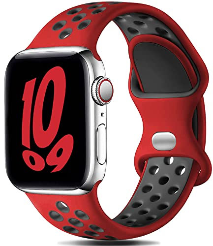 Gulemfy Correa Compatible con Apple Watch - Band 42mm 44mm 45mm 46mm 49mm 38mm 40mm 41mm, Deportiva Correa Transpirable Silicona Pulsera para iWatch Series Ultra 10 9 8 7 6 5 4 3 2 1 SE