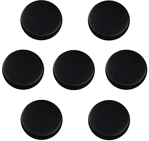Shungite World 7 Stück Schungit-Aufkleber für Handyhülle, Tablet, Laptop, Computer, runde Punkte, Heilenergie, Schungitsteine, Schutzplatte mit Carbon-Fullerenes (poliert, 20 mm)