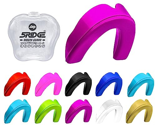 Protège-dents Slim Fit avec étui pour enfants et jeunes pour les sports de combat scolaires, MMA, rugby, judo, karaté, hockey, arts martiaux, basket-ball et tous les sports de contact Violet