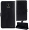 Tnviud Premium Custodia Portafoglio in PU Pelle Supporto Caso Guscio Protettiva Cover Flip Skin Case Per BRONDI AMICO SMARTPHONE POCKET 4 (Nero)