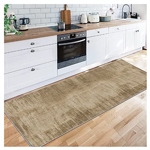 Siunwdiy Alfombra Corredor Moderna Antideslizante para Interiores 40x360cm – Alfombra Larga Suave marrón café para salón, Cocina y Dormitorio, Lavable,La Longitud y el Ancho se Pueden Personalizar