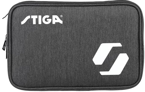 STIGA Eco Rival Batwallet - Portafoglio a doppia piega unisex, Nero, pour 2 Raquette de Tennis de Table -