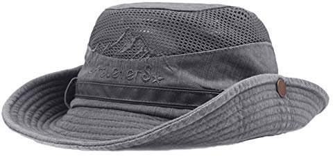 Nidddiv Haartransplantation Hut Mesh Hüte Taxi Fischer Klettern Visier Stickerei Hut Eimer Baseball Caps Kette, grau, Einheitsgröße