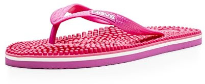 Revs - Lights - Tongs de massage réflexologie pour hommes et femmes, Rose pétant 40/41EU (Étiquette 41)