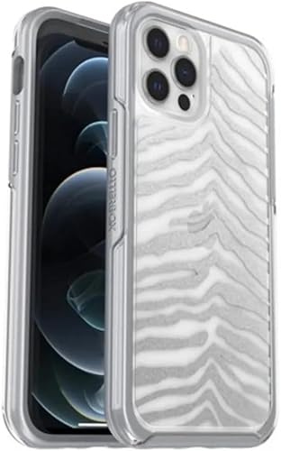OtterBox Symmetry Series Case for iPhone 12 & iPhone 12 PRO (ONLY) Non-Retail Packaging - (Zebra Silver)