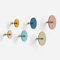 Giallobus - Porte Manteau Mural - Happy Color 02 - Kit 6 pz - Verre Acrylique - Kit 6 pcs. - Palette Colours 02 - Patères et Accessoires muraux décoratifs