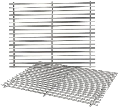 GRILLJOB 49,5 cm Grillroste für Weber Genesis 300 Serie, Genesis E310 E320 E330 S310 S320 S330, 304 Edelstahl Grillrost Ersatzteile für Weber 7528 & 7524