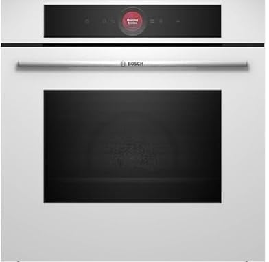 Bosch - Horno Multifunción, 60 cm, Serie 8, Electrónica TFT TouchControl, AirFry, Función Assist, Home Connect, Pirólisis, Blanco, HBG7741W1