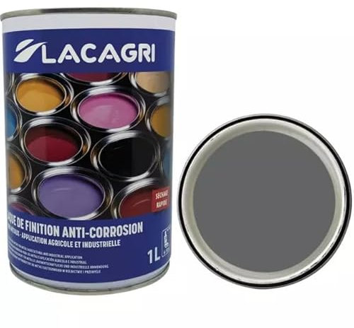 Lacagri Pintura antioxidante 3 en 1 capa superior e imprimación, color gris