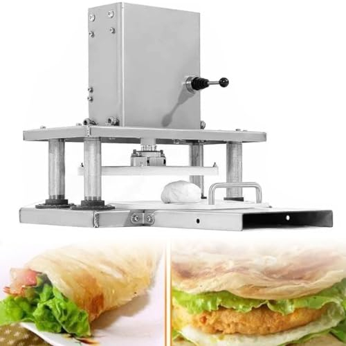 Presse à tortilla électrique Presse à pâte à pizza en acier inoxydable Max 8,66 Outil de pressage de pâte commercial Pression de 661 lb Convient pour pizza, tortillas, pâtisserie