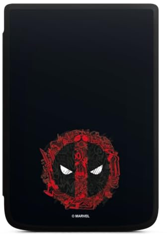 Coque pour liseuse Compatible avec Vivlio Touch HD Plus Etui pour liseuse Protection pour liseuse Marvel Deadpool Logo