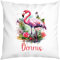LIEBTASTISCH - Flamingo Kissen - Personalisiert mit Wunschnamen - Kinderkissen - Dekokissen - Tiere - Junge - Mädchen - Geschenk - 40cm x 40 cm Kissen mit Füllung.