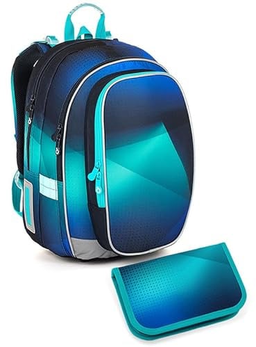 TOPGAL Schulrucksack für Jungen ab - 3. Klasse - MIRA 23019-2-TEILIGES SET (Blaue Welt)