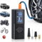 LeuKoles Elektrische Luftpumpe 150PSI mit 12000mAh Akku & 3X Schnellaufpumpen - Tragbarer Akku-Kompressor für Auto, Fahrrad, Motorrad