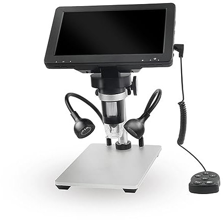 OSALADI 1pc Digital Microscope with Monitor LED Microscope Desk Digital Microscope Display Electronic Video Magnifier Microscopio Digital Lcd Display Microscope LED Mini Microscope