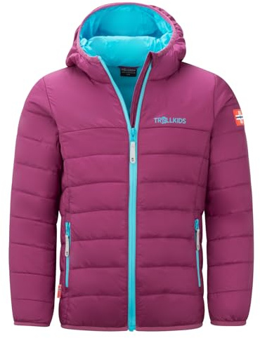 Trollkids Girls Eikefjord Jacket 140, Bright Berry