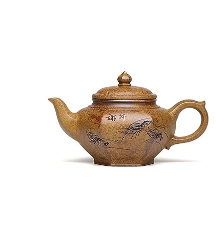 RPXHZLKTM Tetera de Arcilla Morada Tetera de Arcilla púrpura, Barro de sección Mineral Original cocido a Alta Temperatura, Exquisita Tetera de Arcilla púrpura grabada a Mano