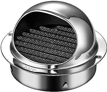 Tappo rotondo in acciaio inossidabile 304 per cappa aspirante per cappa aspirante con copertura antipioggia per parete esterna del bagno (150 mm)