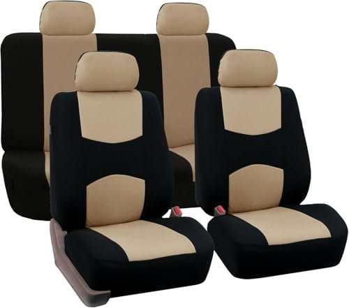 JXTTJ Auto Sitzbezüge Set für FIAT Panda 3 Series (Type 169) 2003-2006 2007 2008 2009 2010 2011 2012, Atmungsaktiv Bequem Vorne Und Hinten Auto-Schonbezüge Stoff Sitzbezug Innenraum Schonbezüge
