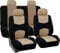 JXTTJ Auto Sitzbezüge Set für FIAT Panda 3 Series (Type 169) 2003-2006 2007 2008 2009 2010 2011 2012, Atmungsaktiv Bequem Vorne Und Hinten Auto-Schonbezüge Stoff Sitzbezug Innenraum Schonbezüge