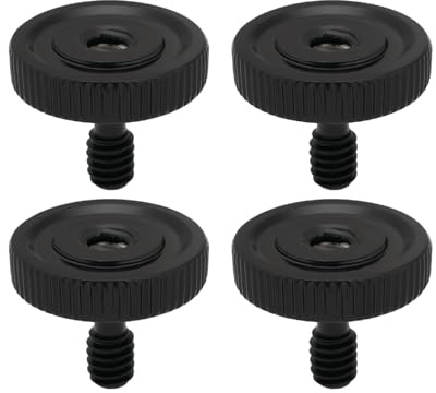 SG Store 4PCS Camera Tripod Screw 1/4 Inch External Thread 1/4 Inch Internal Thread 24x20mm Aluminum Alloy Thumb Screw Camera Quick Release Adapter Black