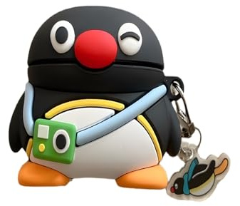 Niedliche Kawaii-Schutzhülle für AirPods 4, kompatibel mit AirPods 4. Generation 2024, lustiger Pinguin, stoßfest, Schutzhülle für AirPods 4 Gen, Schlüsselanhänger-Zubehör für Mädchen und Frauen