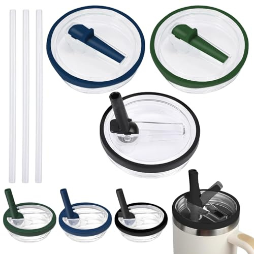 Ersatzdeckel für 40oz Becher 3 Stück, Flip Straw Tumbler Deckel