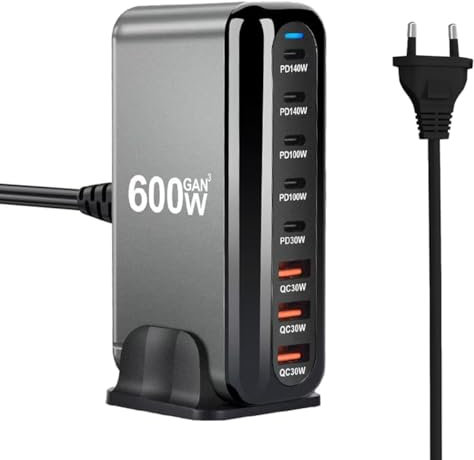 600 W GaN USB C alimentatore di rete caricatore USB Tye C PD 140 W 100 W Notebook Laptop Charger 30 W Cellulari Smartphone Automatico Caricatore Rapido QC 30 W Quick Fast Charger Super Charging