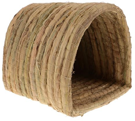 Toddmomy Nid Paille Tressée pour Petits Animaux Maison De Sommeil Confortable pour Hamsters Cobayes Lapins Et Hérissons Accessoire Pratique Et Léger Moyenne pour Toutes Les Saisons