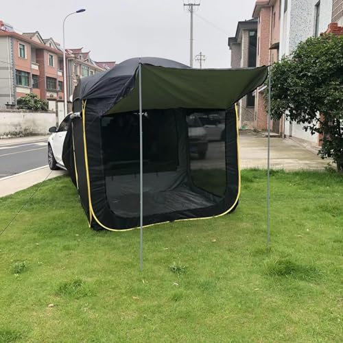 SULQING Heckklappe Markise Auto Zelt - Automatische Große Raum Hinten Erweiterung SUV Zelt, Frei Zu Bauen Tragbare Van Kofferraum Abdeckung, UV-Schutz-Beschichtung Wasserdicht Für Camping, Limousine