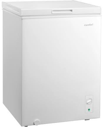 Comfee RCC146WH2EU(E) 143L Congelatore a pozzetto indipendente, Conversione tra congelatore e frigorifero, compressore inverter, Adatto per strutture esterne, garage e capanni, Bianco