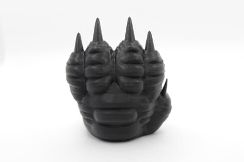 Dragon Paw Door Wedge by K E Kreations – 3D Printed Lightweight Door Stop in Black or White – Fantasy-Inspired Design for Home or Office (Black)