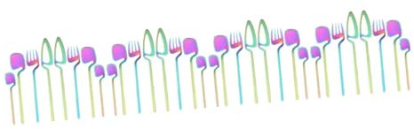 Alipis 8 Juegos Cubiertos Inoxidable para Cocina y Cucharas de y Tenedores de para Lavavajillas Diseño Colgante