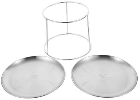 HOLIDYOYO Vassoio per Mare Acciaio Inossidabile Espositore per Dessert e Frutta Organizzatore da Festa per Ristoranti e Design e Versatile