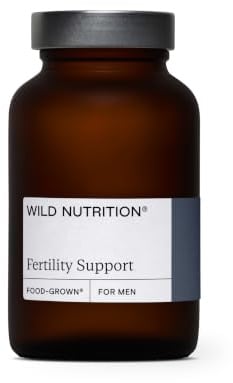 WILD NUTRITION Fertility Support for Men | Supplement for Testosterone, Sperm Health & Energy, Reduces Tiredness, Vitamins B & E, Zinc, Iron, Selenium, 60 Capsules