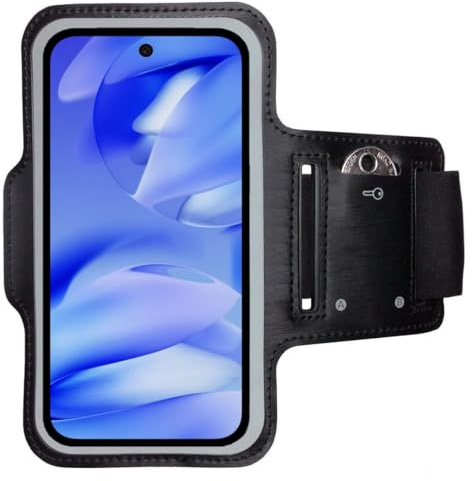 CoverKingz Sportarmband für Google Pixel 9a - Handy Armband Schwarz | Armtasche mit Schlüsselfach, Oberarm Halterung, Sport Laufarmband