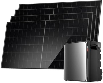 EF EcoFlow Stream Ultra X Batterie 3,84 kWh et 4 Panneaux solaires 500 W | Ports CA Doubles 2300 W, onduleur intégré, Batterie LFP 6000 Cycles, contrôle Intelligent IA,Plug&Play