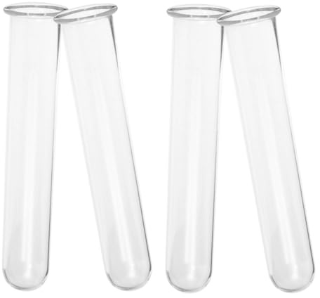SHINEOFI 4pièces Tubes à Essai Verre Lot pour Plantes Intérieur Hydroponiques Support à Fleurs pour Décoration Bureau Maison