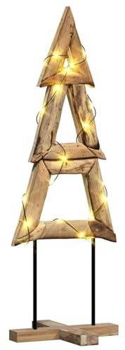 Vopese Weihnachtsbaum mit Ständer Braun 120 cm Massivholz Teak Weihnachtsbaum Model42017927