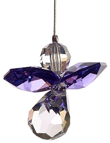 Wild Things Hanging Crystal Guardian Angel Birthstone Suncatcher FEBRUARY - AMETHYST …