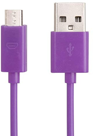 Cavo Micro USB 2.0 a USB 2.0 per ricarica e sincronizzazione dati colore viola alta qualità