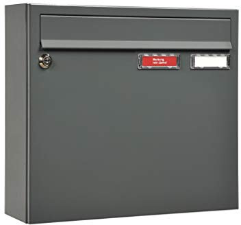 Renz MEFA 132310 Sonate 132 Boîte aux lettres avec serrure Gris basalte 330 x 370 x 108 mm