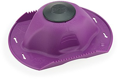 Börner Sicherheitsfruchthalter (Violett) • Fingerschutz für Hobel/Küchenreibe • Handschutz für sicheres Hobeln & Reiben • Gemüsehalter für alle Börner V-Hobel & Reiben • Fruchthalter
