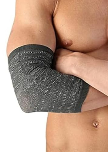 Spikenergy Gomitiera Per Epicondilite Elettro Magnetoterapia - Fascia Gomito Tennista, Per Tendinite, Infiammazioni, Dispositivo Medico Detraibile - Made in Italy, Grigio S